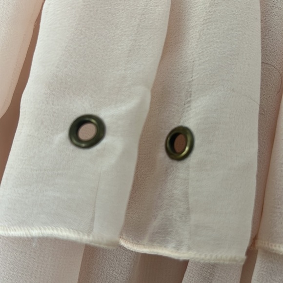 Pink Flowy Double Ruffle Skirt - Picture 2 of 5